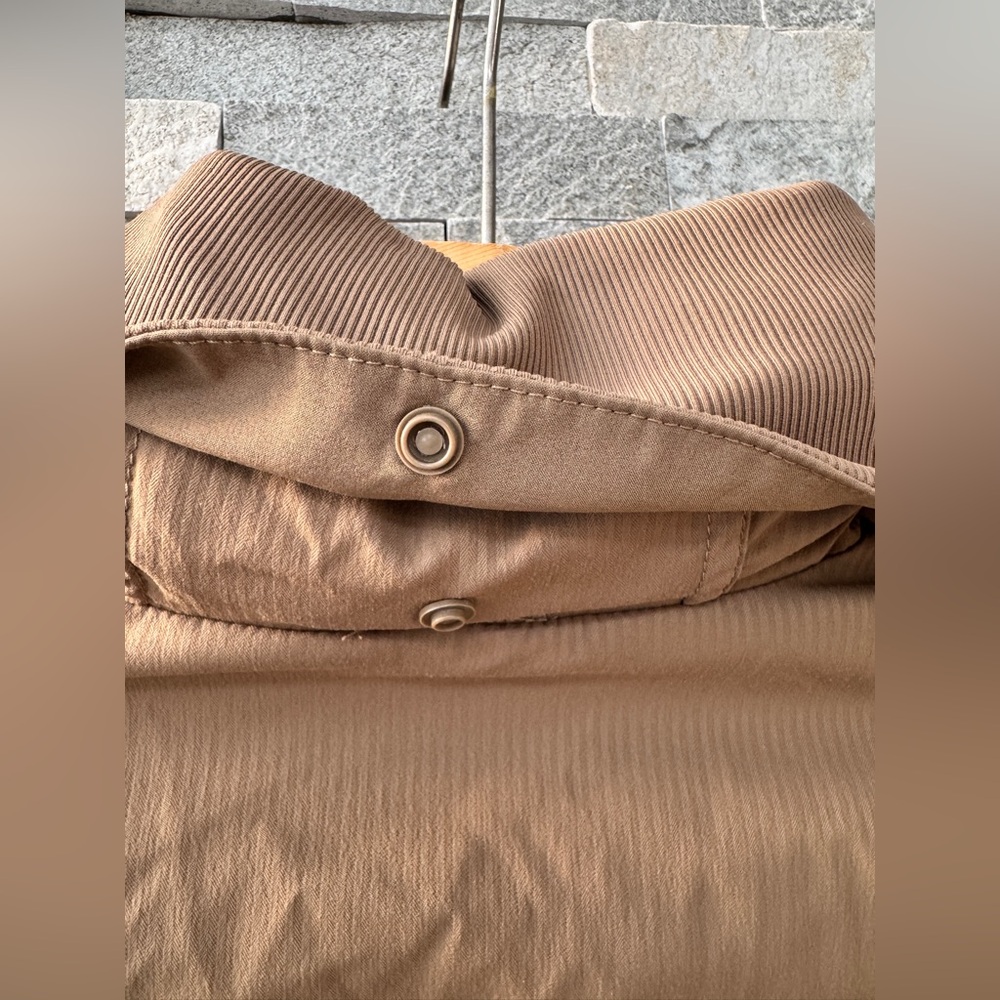 LuLulemon Beyond the Studio Beige Tan Brown Safari Hoodie Jacket 6 - Picture 8 of 16